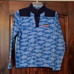 Fleece pullover jacket